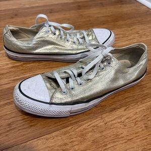 Converse Gold Metallic Sneakers Chucks - Size Women’s 13